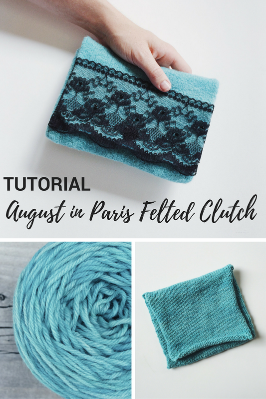 August in Paris Felted Clutch