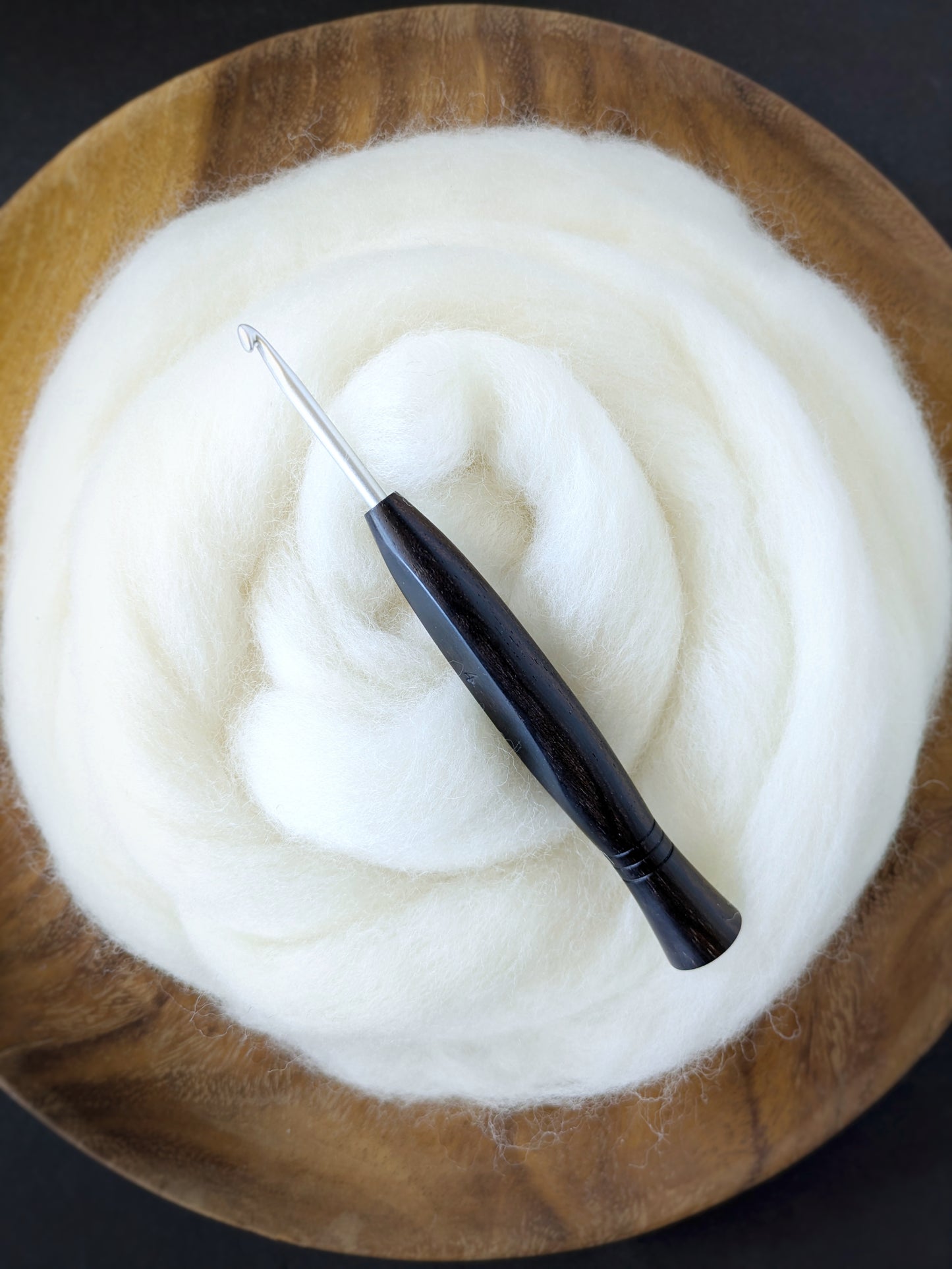 G 4mm Ziricote Ergonomic Wood Crochet Hook