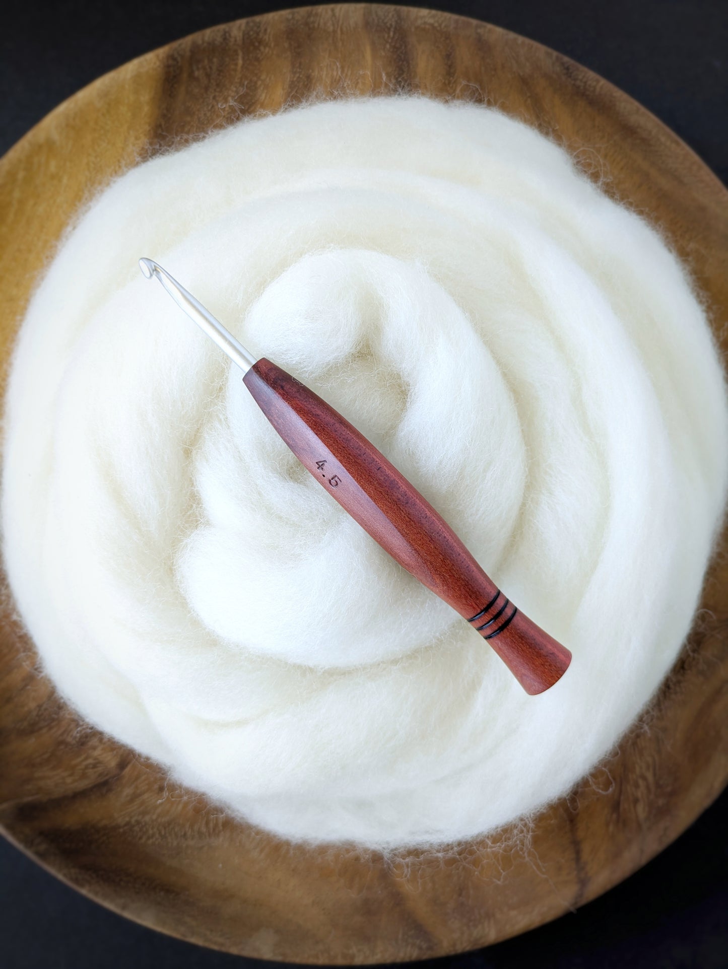 7 4.5mm Redheart Ergonomic Wood Crochet Hook