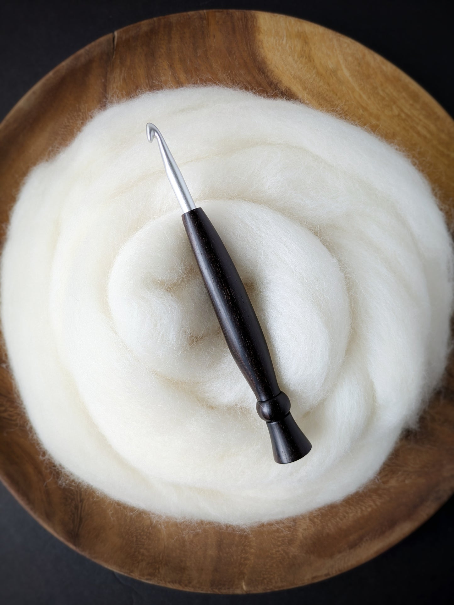 J 6mm Ziricote Ergonomic Wood Crochet Hook
