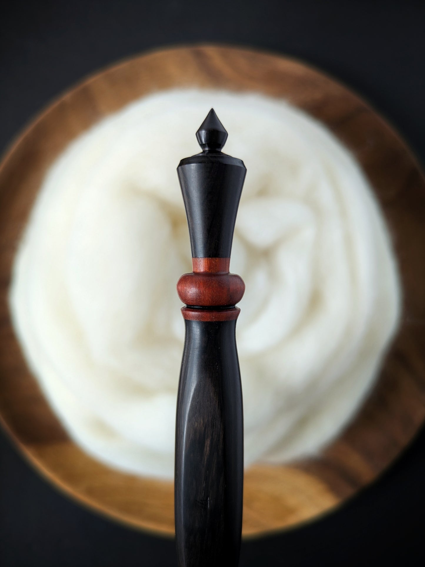 G 4mm Blackwood & Orangeheart Ergonomic Wood Crochet Hook