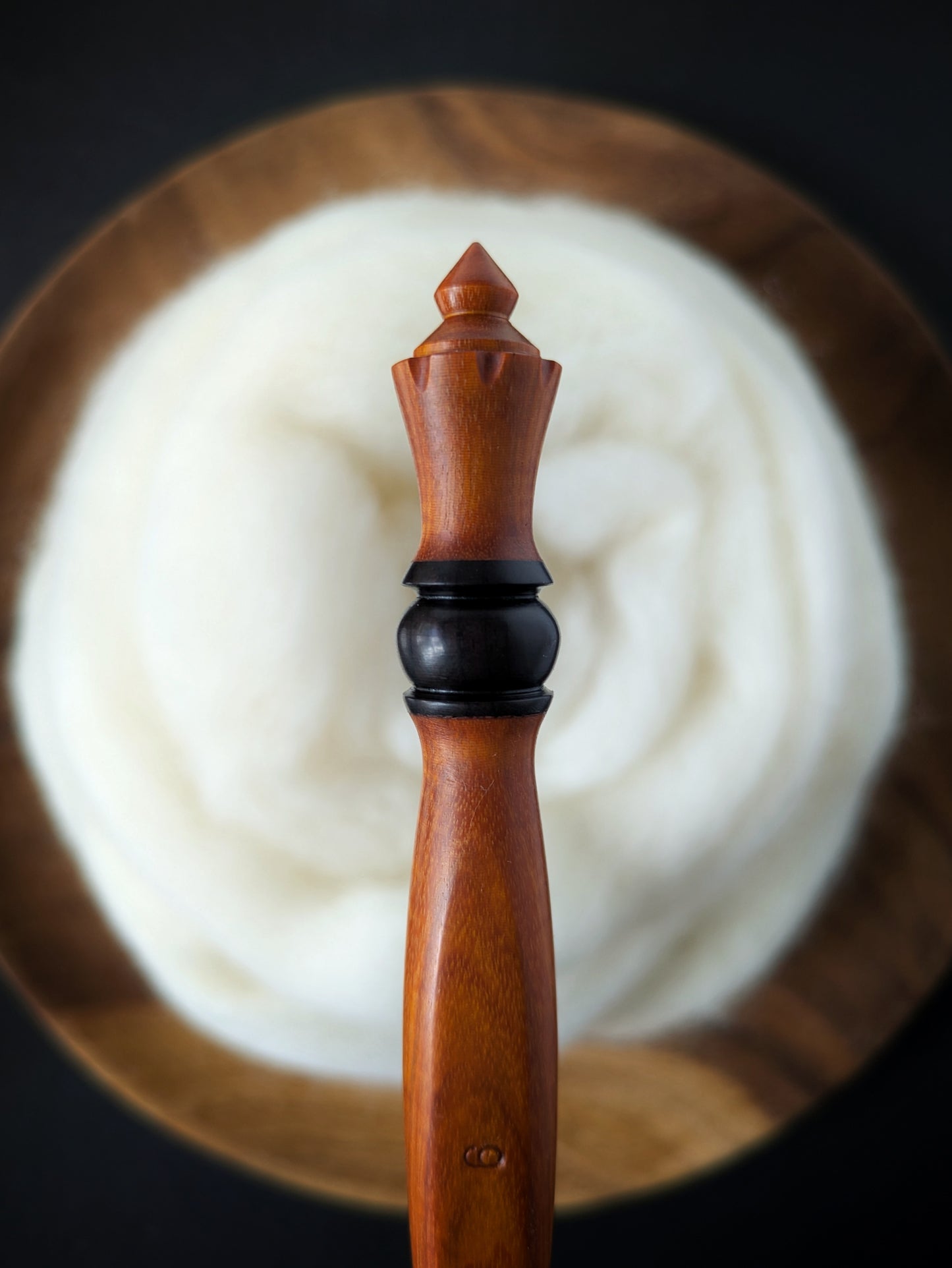 J 6mm Orangeheart & Blackwood Ergonomic Wood Crochet Hook