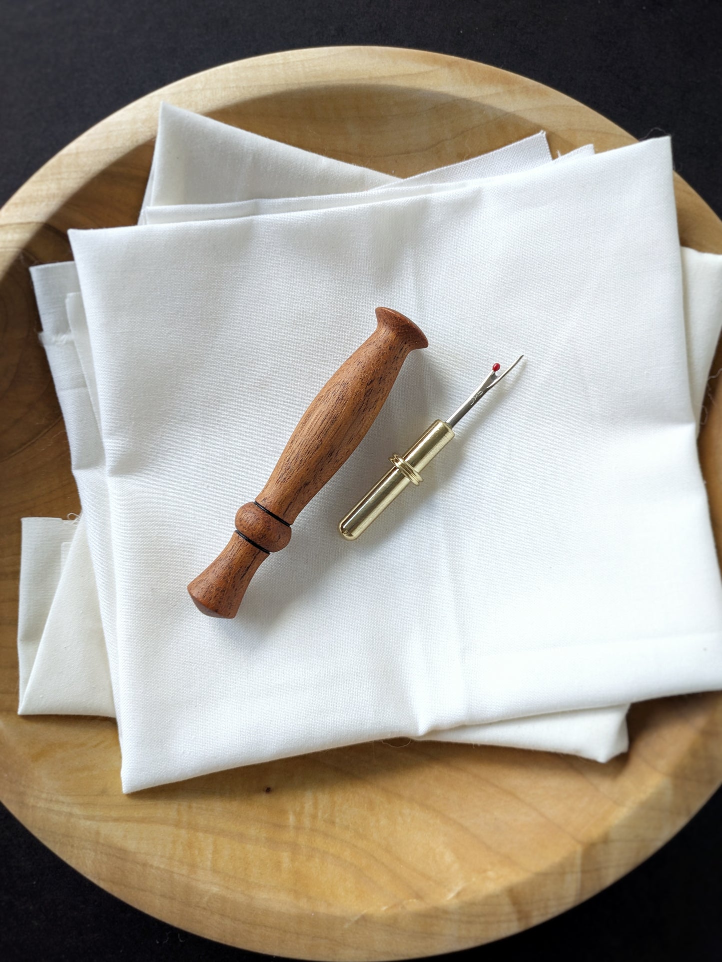 Mahogany + Gold Ergonomic Wood Seam Ripper