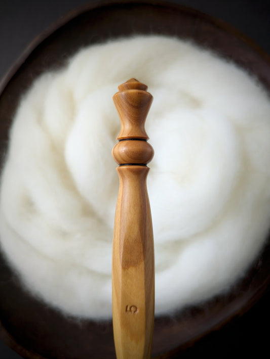 H 5mm Olivewood Ergonomic Wood Crochet Hook