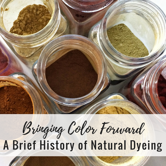 Bringing Color Forward: A (Very) Brief History of Natural Dyeing