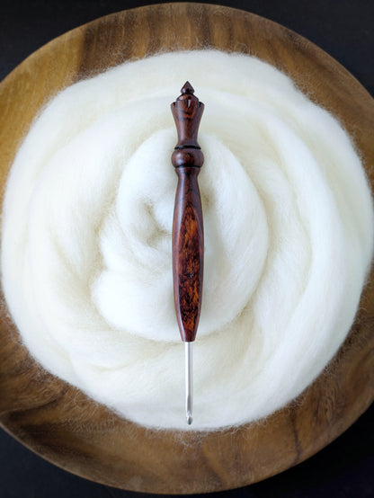 G 4mm Cocobolo Ergonomic Wood Crochet Hook