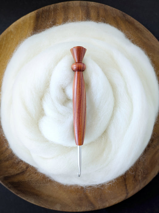 7 4.5mm Tulipwood Ergonomic Wood Crochet Hook