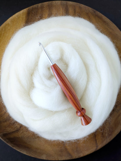 7 4.5mm Tulipwood Ergonomic Wood Crochet Hook