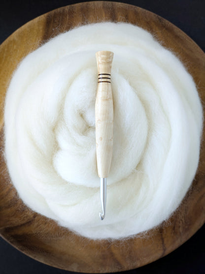 J 6mm Birdseye Maple Ergonomic Wood Crochet Hook