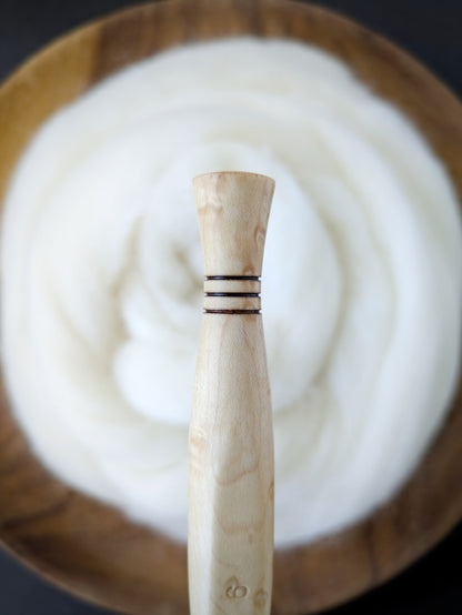 J 6mm Birdseye Maple Ergonomic Wood Crochet Hook
