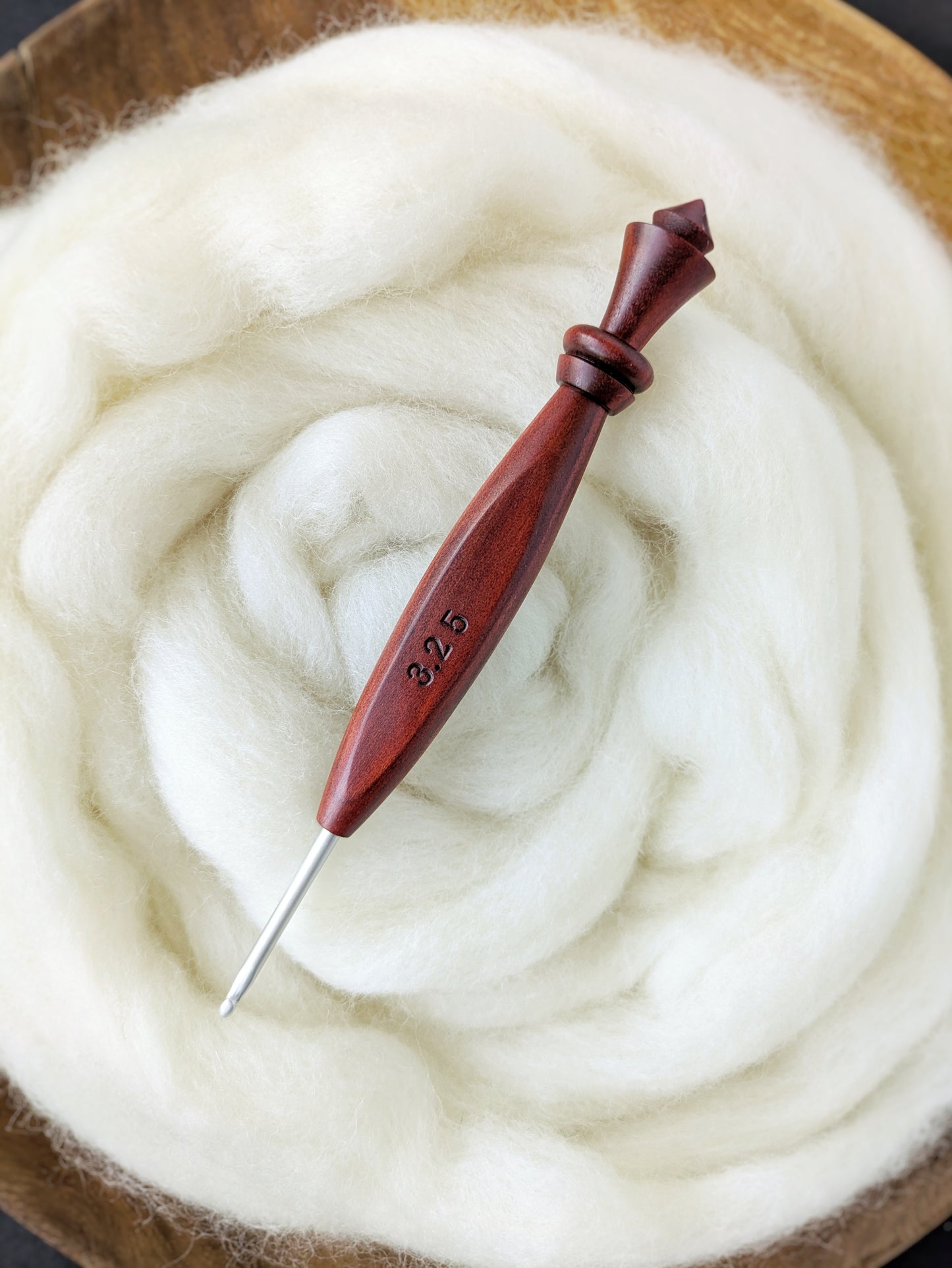 D 3.25mm Redheart Ergonomic Wood Crochet Hook