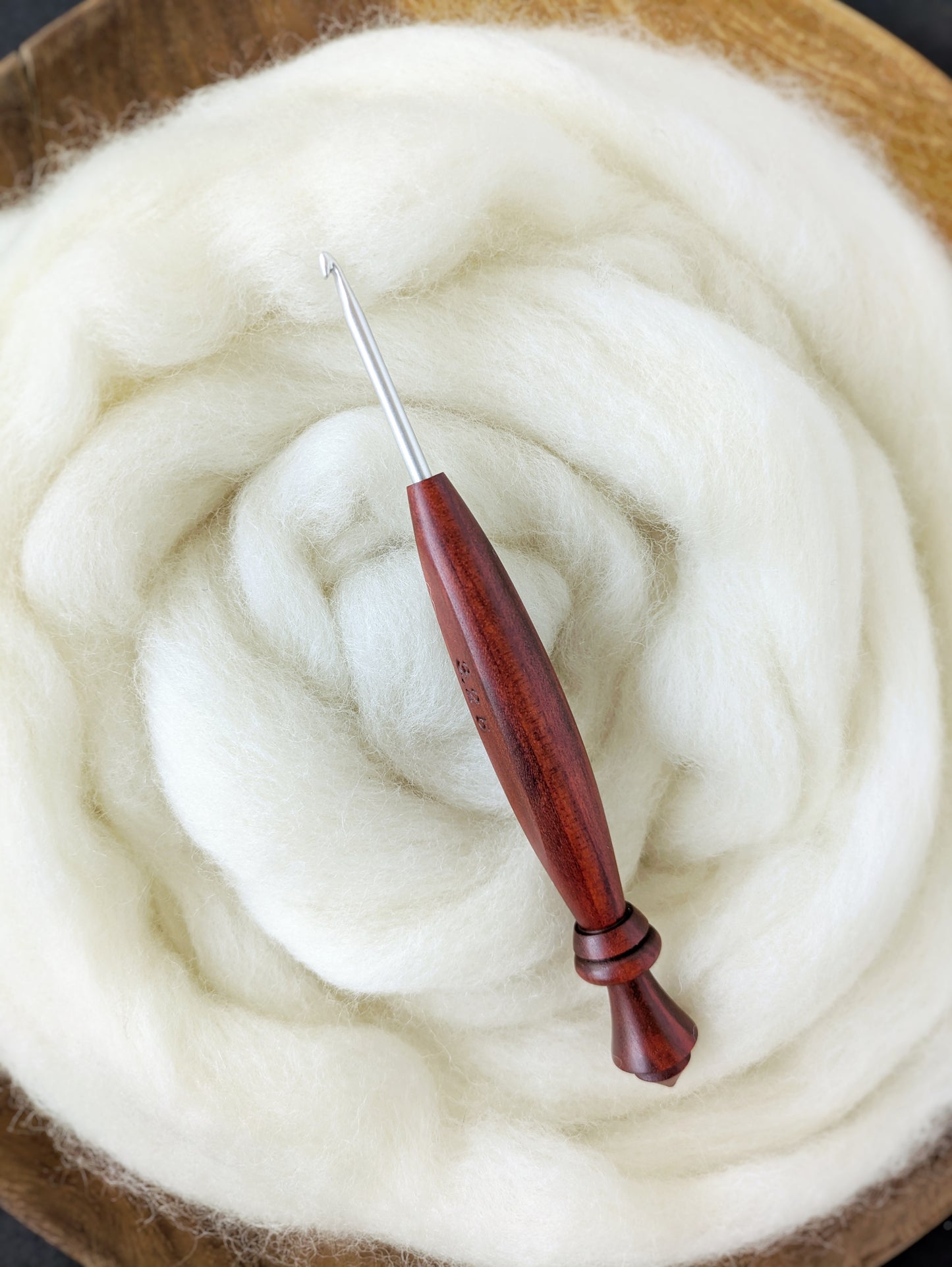 D 3.25mm Redheart Ergonomic Wood Crochet Hook