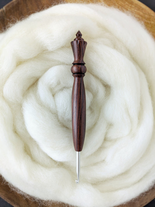 7 4.5mm Rosewood Ergonomic Wood Crochet Hook