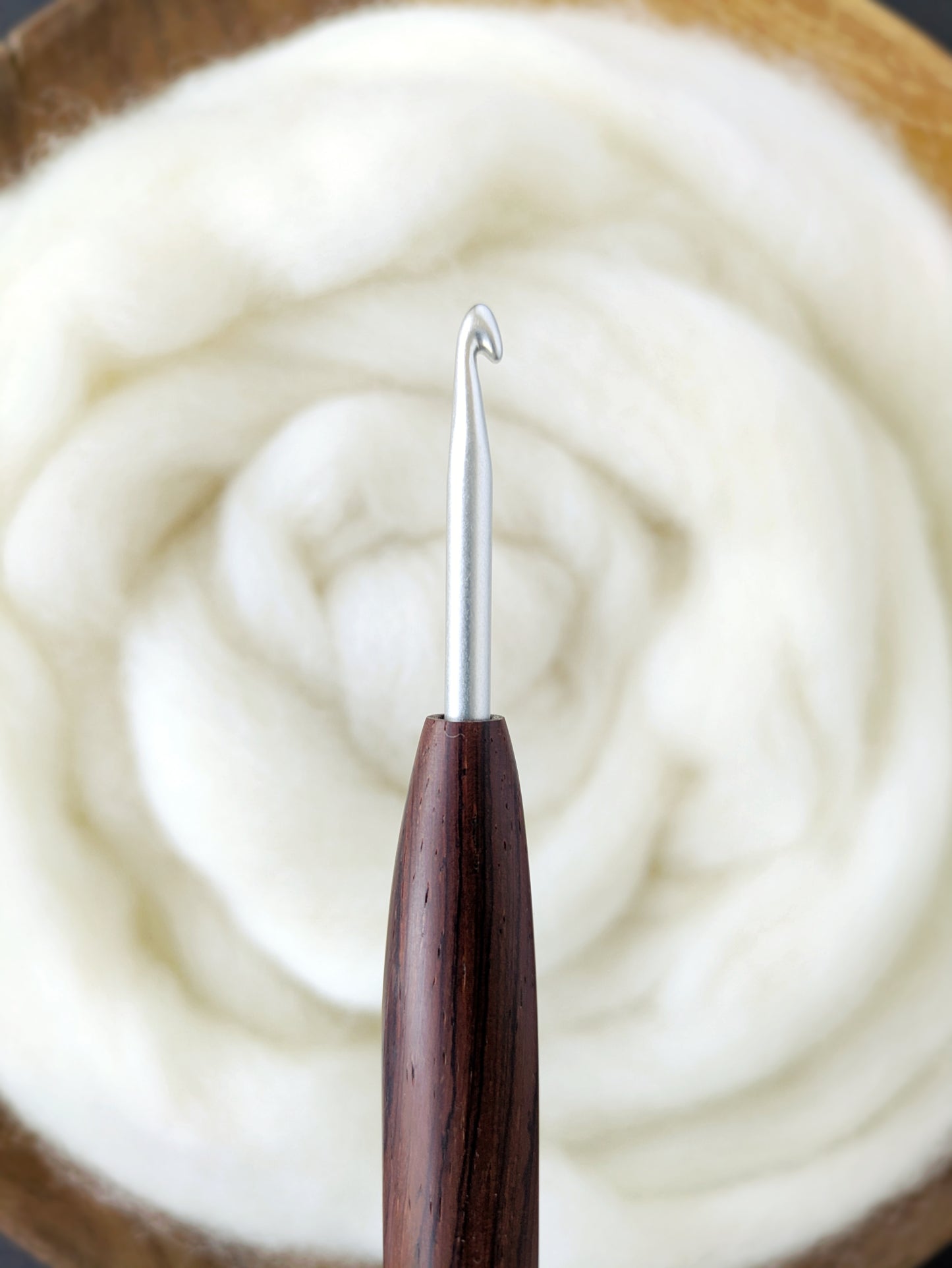 7 4.5mm Rosewood Ergonomic Wood Crochet Hook