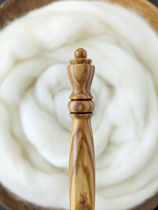 7 4.5mm Olivewood Ergonomic Wood Crochet Hook