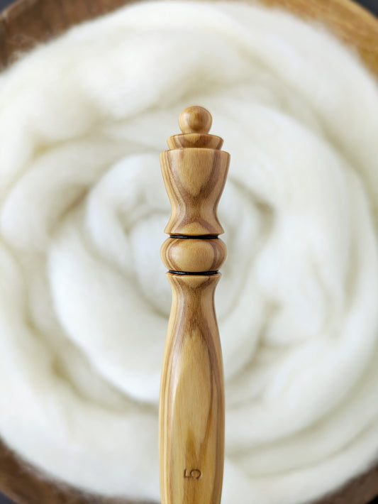 H 5mm Olivewood Ergonomic Wood Crochet Hook