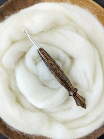H 5mm Bocote Ergonomic Wood Crochet Hook