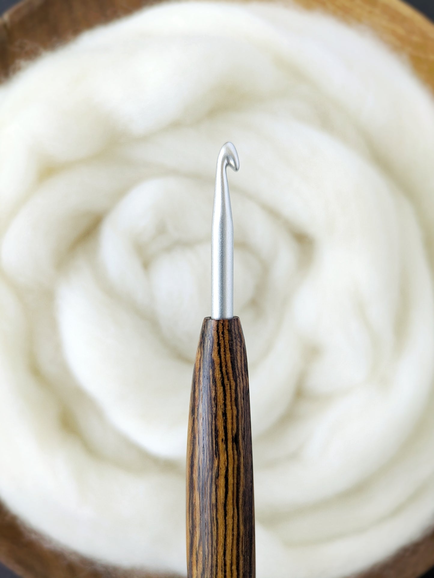 H 5mm Bocote Ergonomic Wood Crochet Hook
