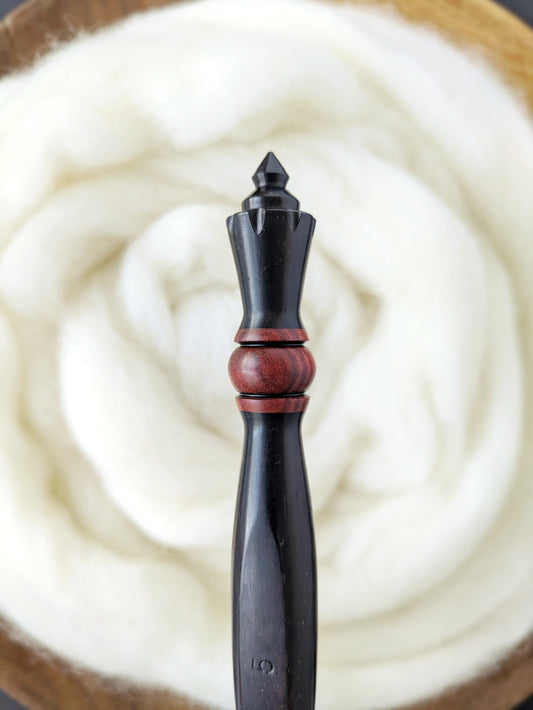 H 5mm Blackwood + Redheart Ergonomic Wood Crochet Hook