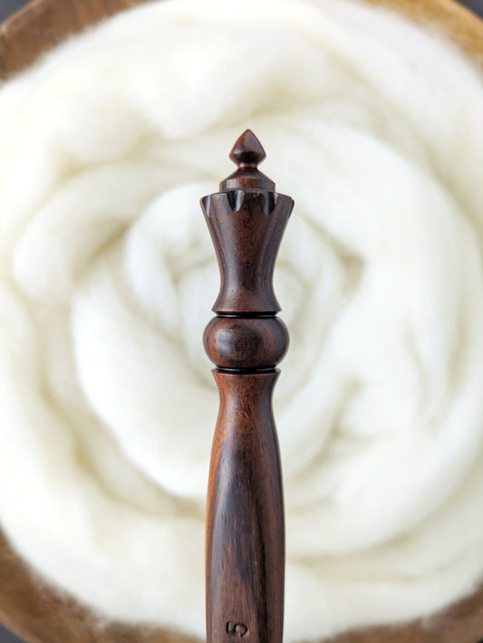 I 5.5mm Cocobolo Ergonomic Wood Crochet Hook