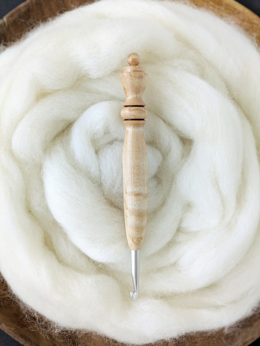 J 6mm Birdseye Maple Ergonomic Wood Crochet Hook
