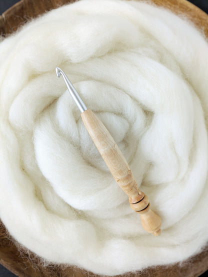 J 6mm Birdseye Maple Ergonomic Wood Crochet Hook