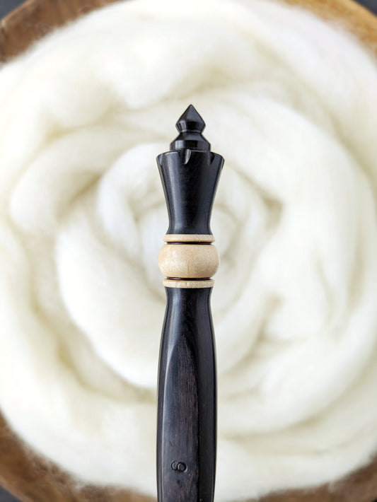 J 6mm Blackwood + Maple Ergonomic Wood Crochet Hook