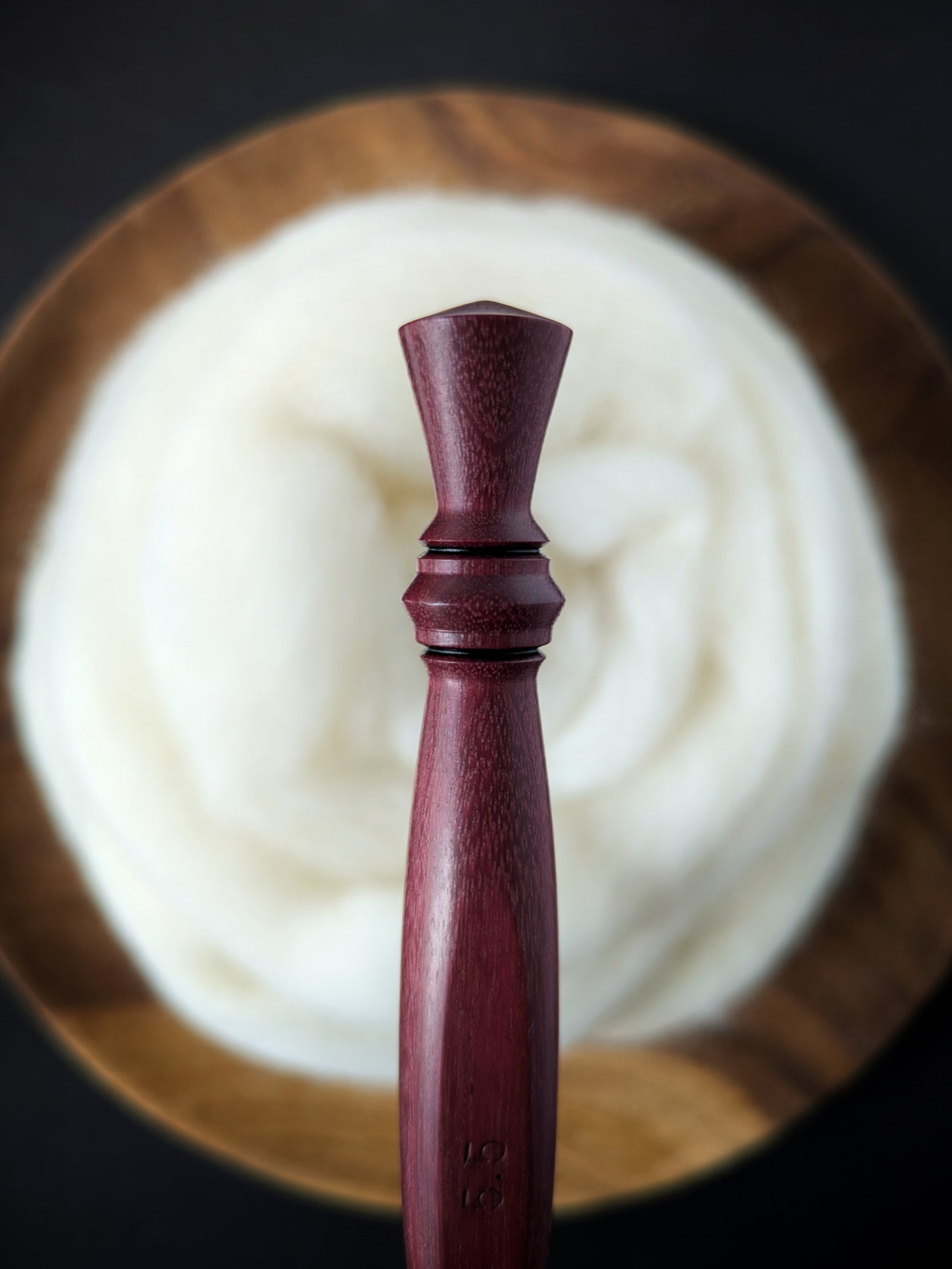 I 5.5mm Purpleheart Ergonomic Wood Crochet Hook