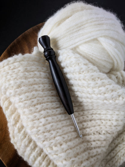 7 4.5mm Blackwood Ergonomic Wood Crochet Hook