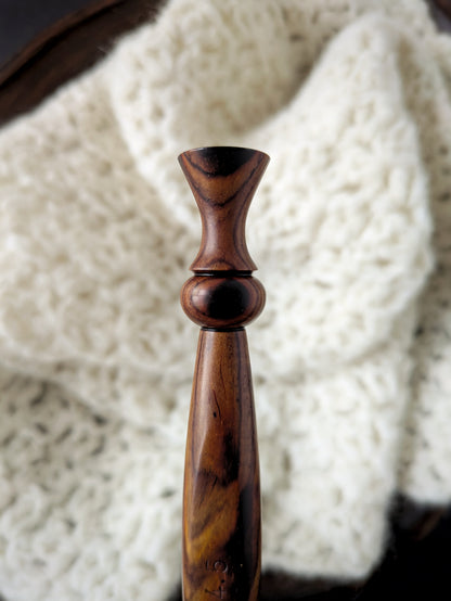 7 4.5mm Cocobolo Ergonomic Wood Crochet Hook