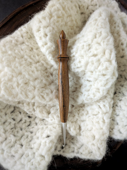 7 4.5mm Bocote Ergonomic Wood Crochet Hook
