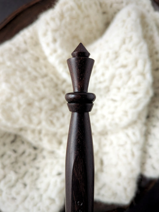 7 4.5mm Rosewood Ergonomic Wood Crochet Hook