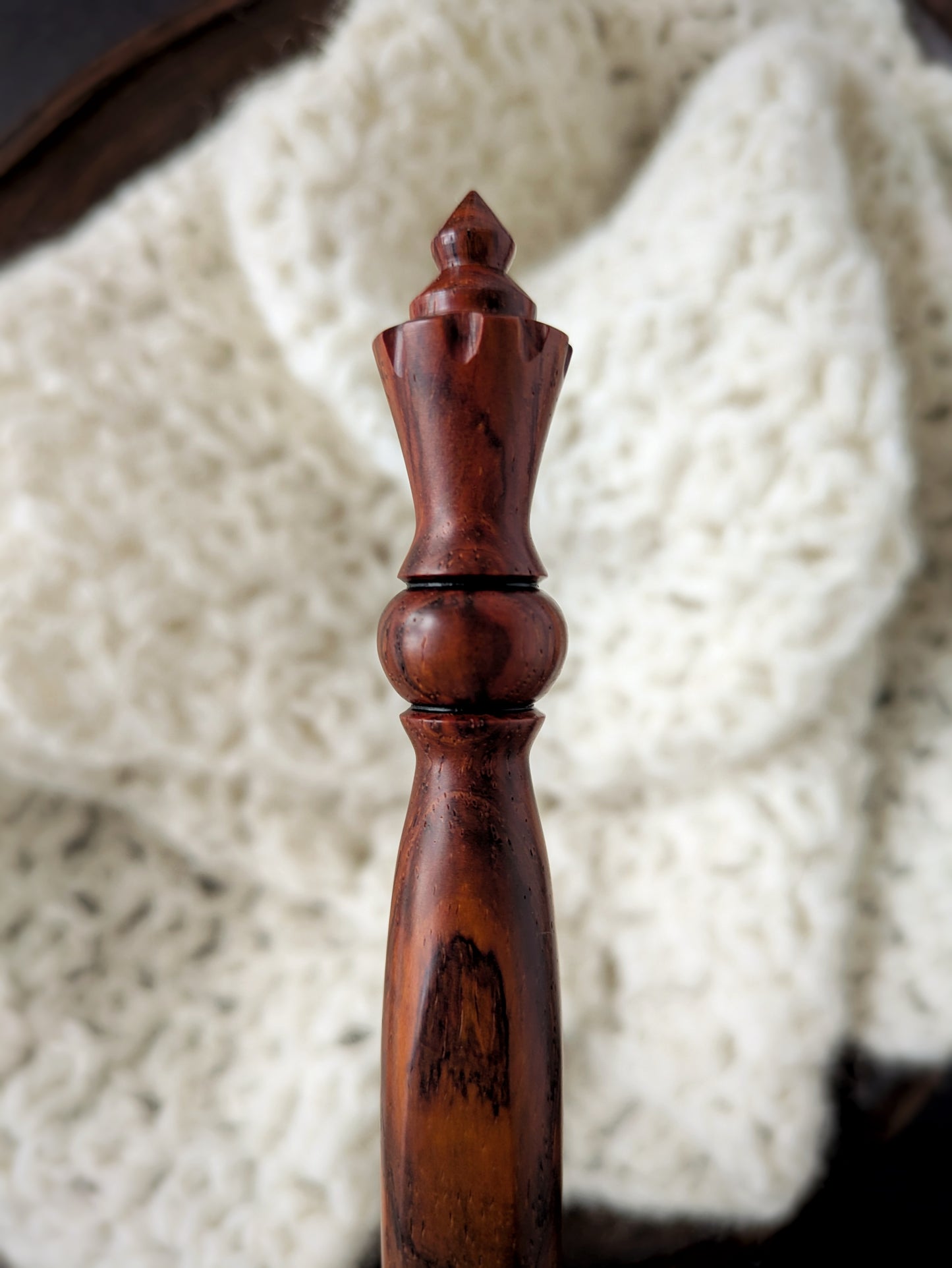 7 4.5mm Cocobolo Ergonomic Wood Crochet Hook