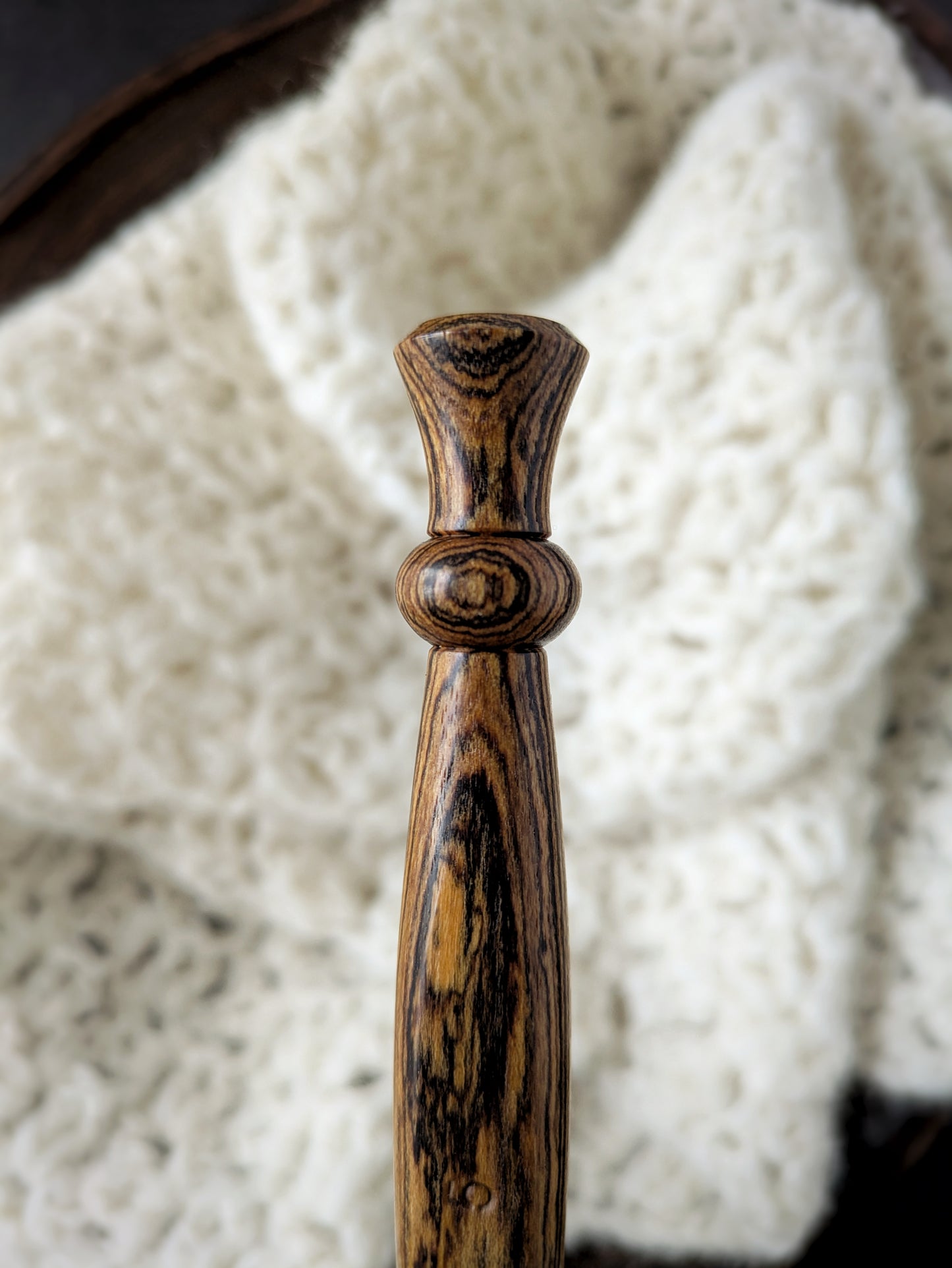 H 5mm Bocote Ergonomic Wood Crochet Hook