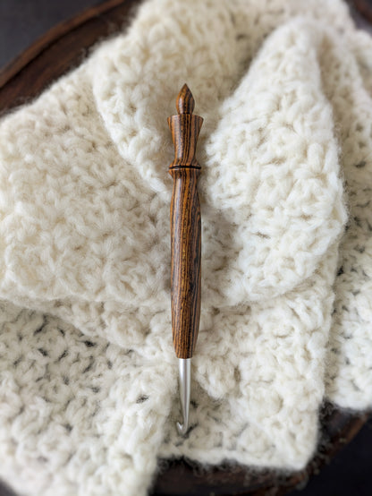 J 6mm Bocote Ergonomic Wood Crochet Hook