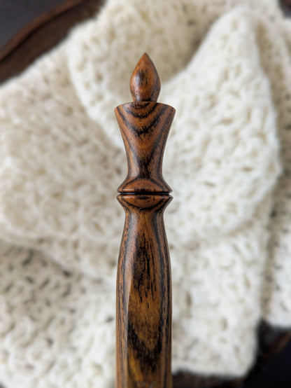 J 6mm Bocote Ergonomic Wood Crochet Hook
