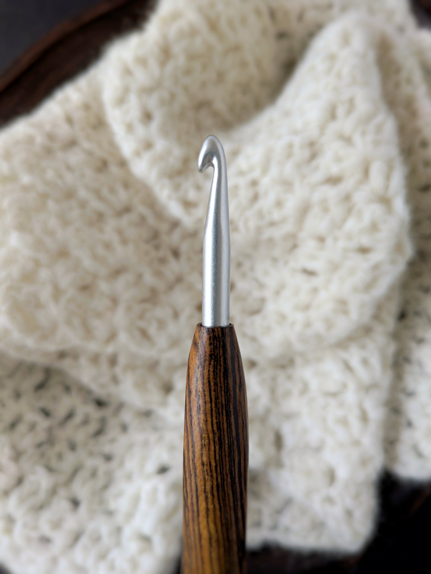 J 6mm Bocote Ergonomic Wood Crochet Hook
