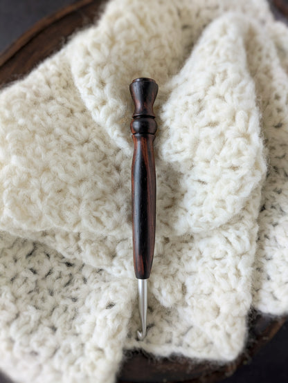 J 6mm Cocobolo Ergonomic Wood Crochet Hook