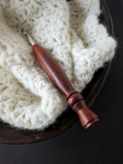 J 6mm Orangeheart Ergonomic Wood Crochet Hook