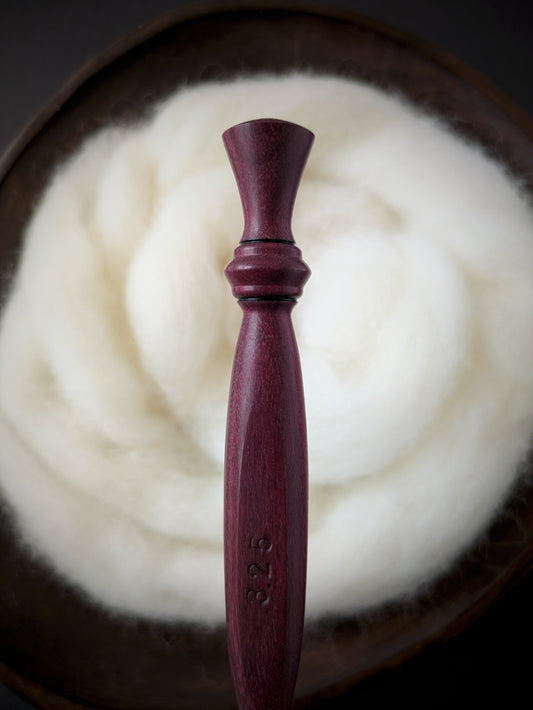 D 3.25mm Purpleheart Ergonomic Wood Crochet Hook