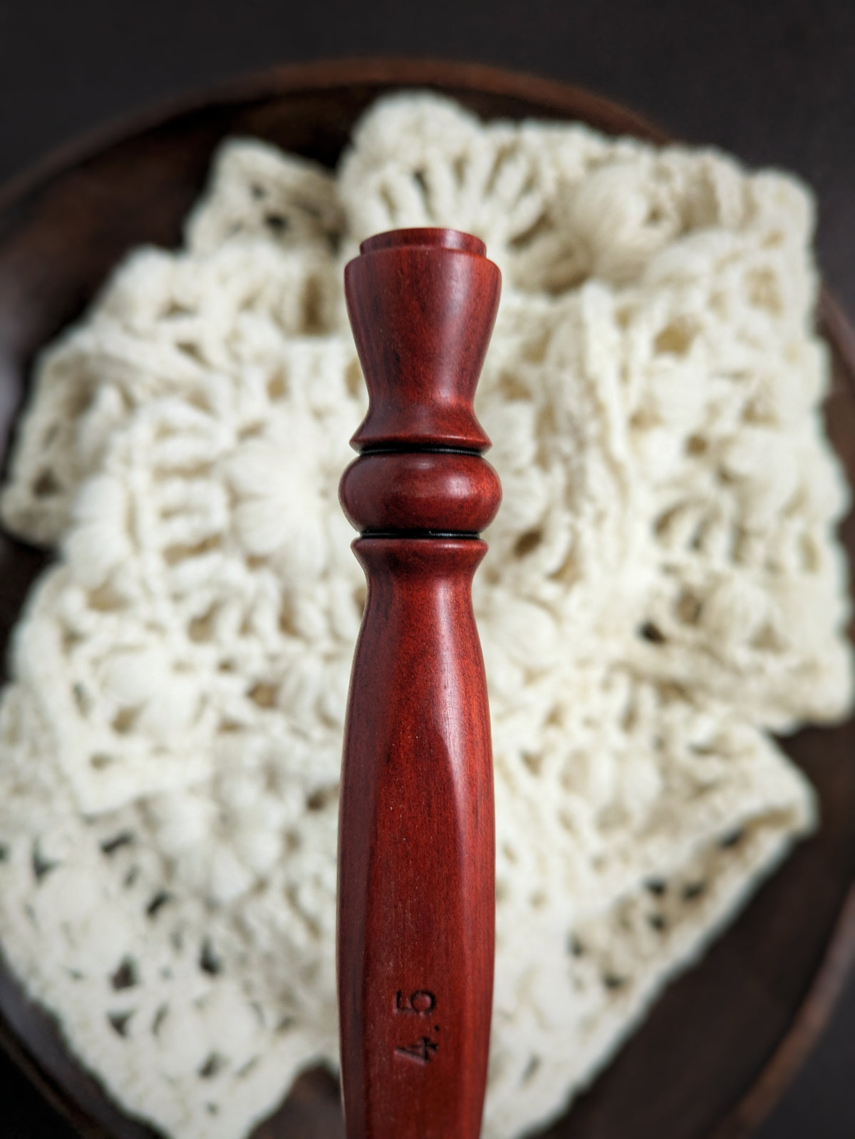 7 4.5mm Redheart Ergonomic Wood Crochet Hook RTS