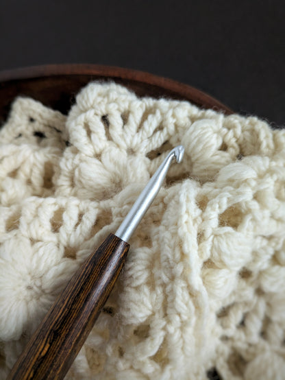 I 5.5mm Bocote Ergonomic Wood Crochet Hook RTS