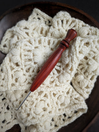 D 3.25mm Redheart Ergonomic Wood Crochet Hook RTS