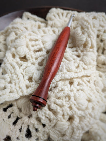 J 6mm Redheart Ergonomic Wood Crochet Hook RTS