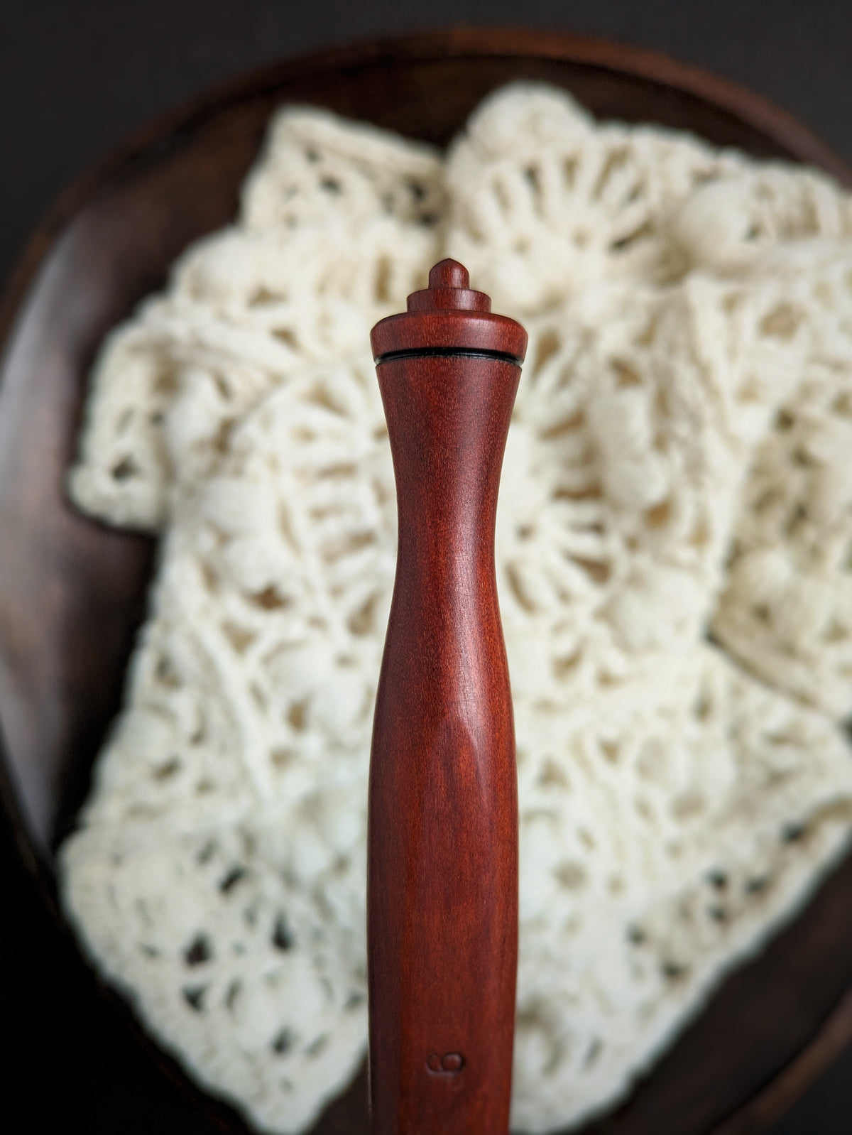 J 6mm Redheart Ergonomic Wood Crochet Hook RTS
