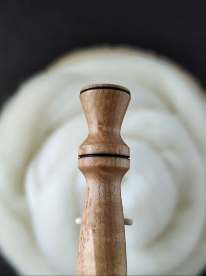 F 3.75mm Birdseye Maple Ergonomic Wood Crochet Hook