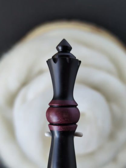 I 5.5mm Blackwood & Purpleheart Ergonomic Wood Crochet Hook