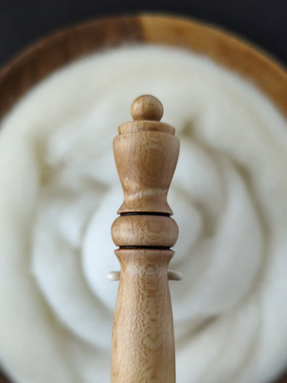 H 5mm Birdseye Maple Ergonomic Wood Crochet Hook