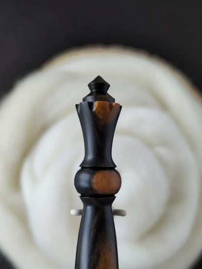 7 4.5mm Black & White Ebony Ergonomic Wood Crochet Hook