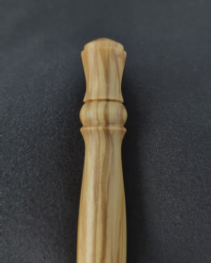 J 6mm Olivewood Ergonomic Wood Crochet Hook